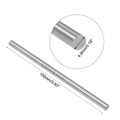 Harfington Round Rod 100mm Length HSS Lathe Bar Stock DIY Craft Tool 5 Pcs