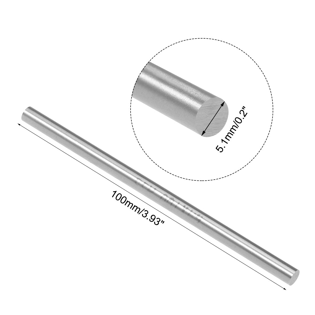 Harfington Round Rod 100mm Length HSS Lathe Bar Stock DIY Craft Tool 10 Pcs