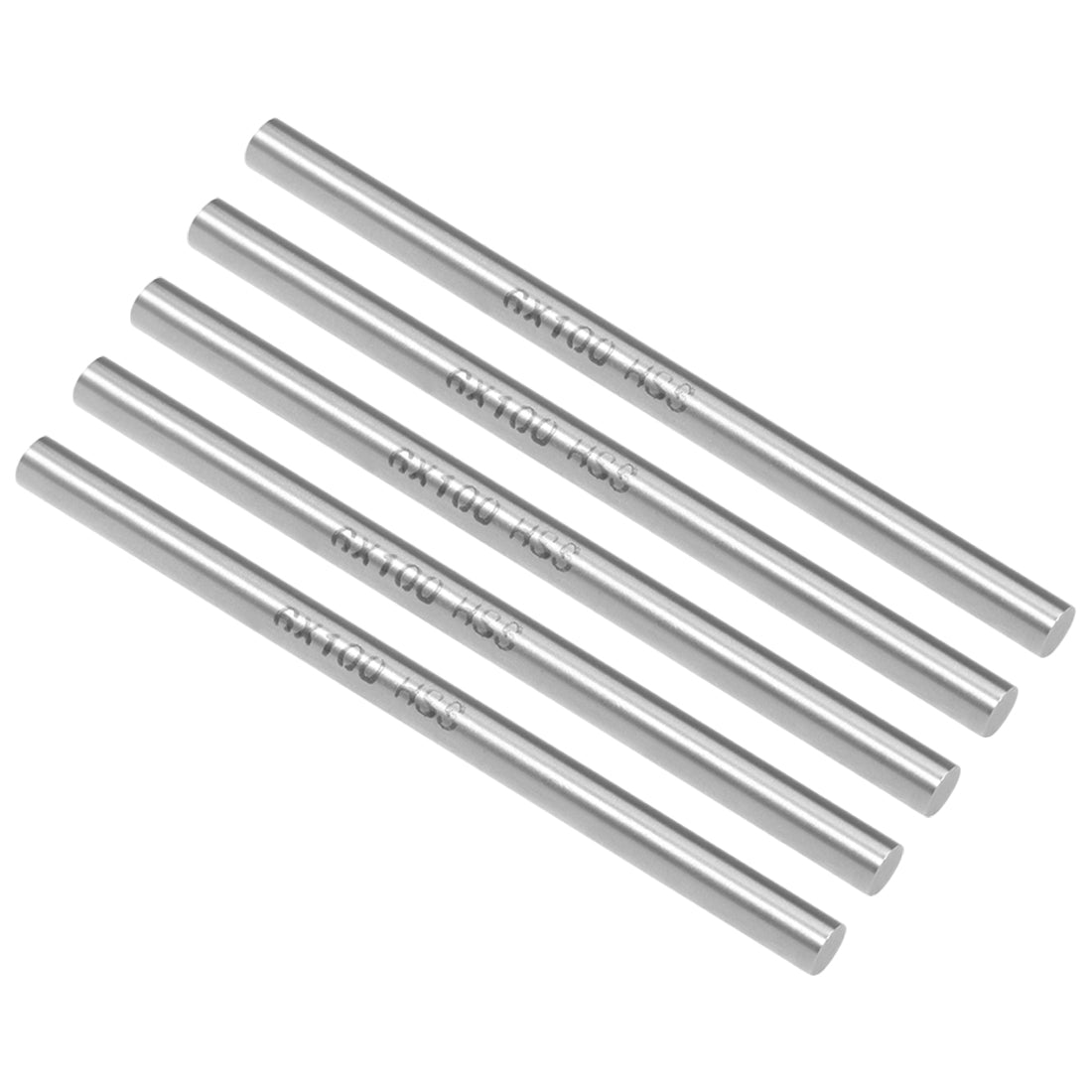Harfington Round Rod 6mm Diameter 100mm Length HSS Lathe Bar Stock DIY Craft Tool 5 Pcs