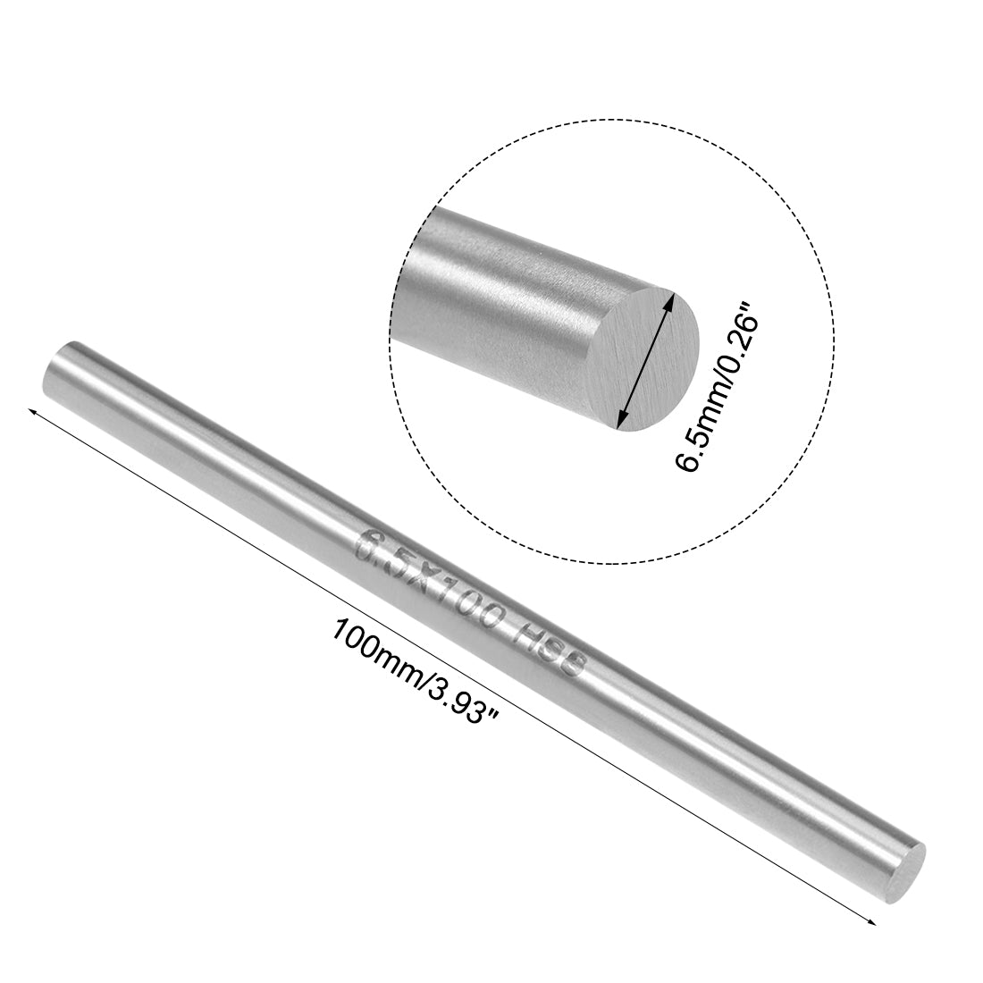 Harfington Round Rod 100mm Length HSS Lathe Bar Stock DIY Craft Tool 10 Pcs