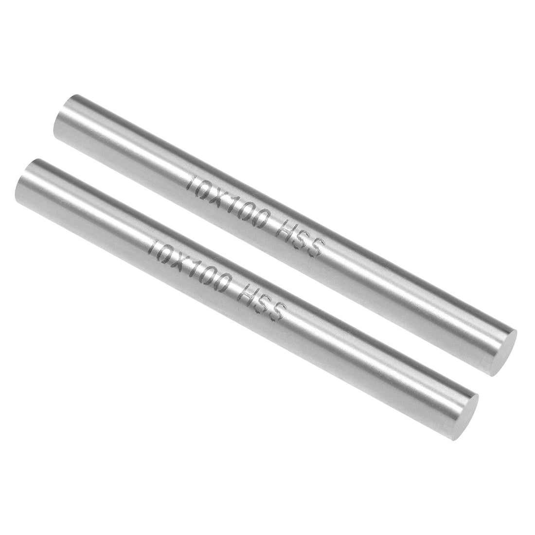 Harfington Round Rod 10mm Diameter 100mm Length HSS Lathe Bar Stock DIY Craft Tool 2 Pcs