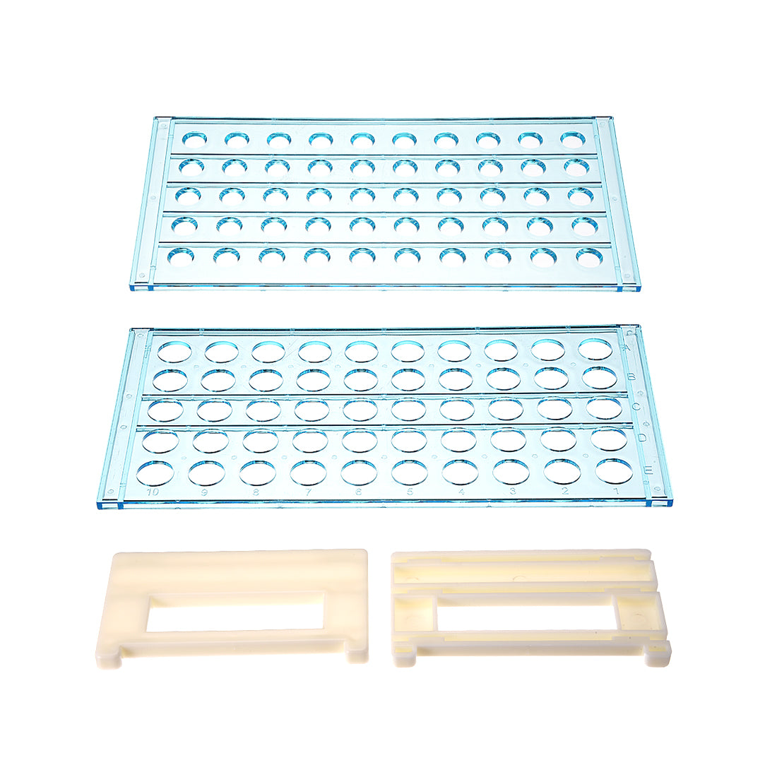 Harfington 13mm Hole Dia Tube Rack Polypropylene 50-Well Blue for 0.5ml, 1.5ml, 1.8ml