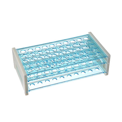 Harfington 13mm Hole Dia Tube Rack Polypropylene 50-Well Blue for 0.5ml, 1.5ml, 1.8ml