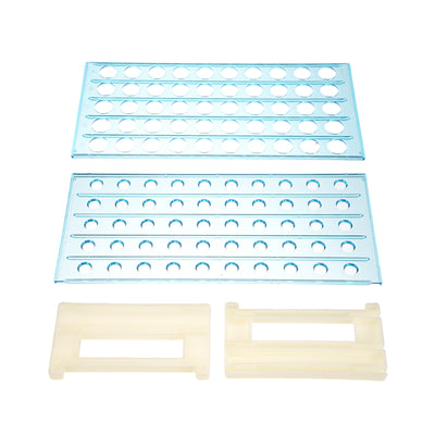 Harfington 16mm Hole Dia Tube Rack Polypropylene 50-Well Blue for 0.5ml, 1.5ml, 1.8ml