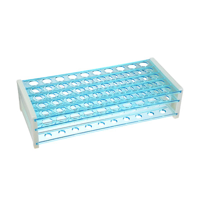 Harfington 16mm Hole Dia Tube Rack Polypropylene 50-Well Blue for 0.5ml, 1.5ml, 1.8ml