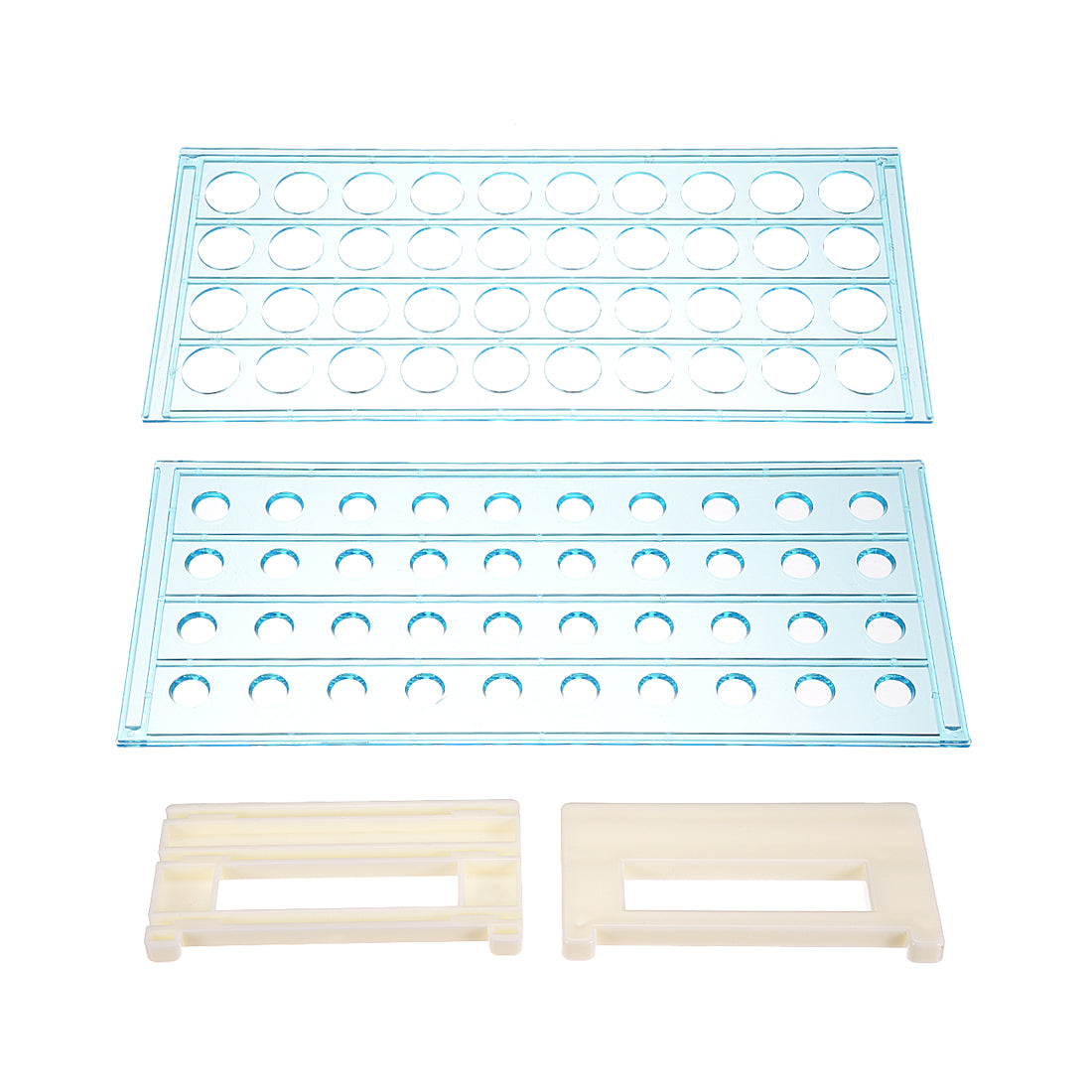 Harfington 18mm Hole Dia Tube Rack Polypropylene 40-Well Blue for 0.5ml, 1.5ml, 1.8ml