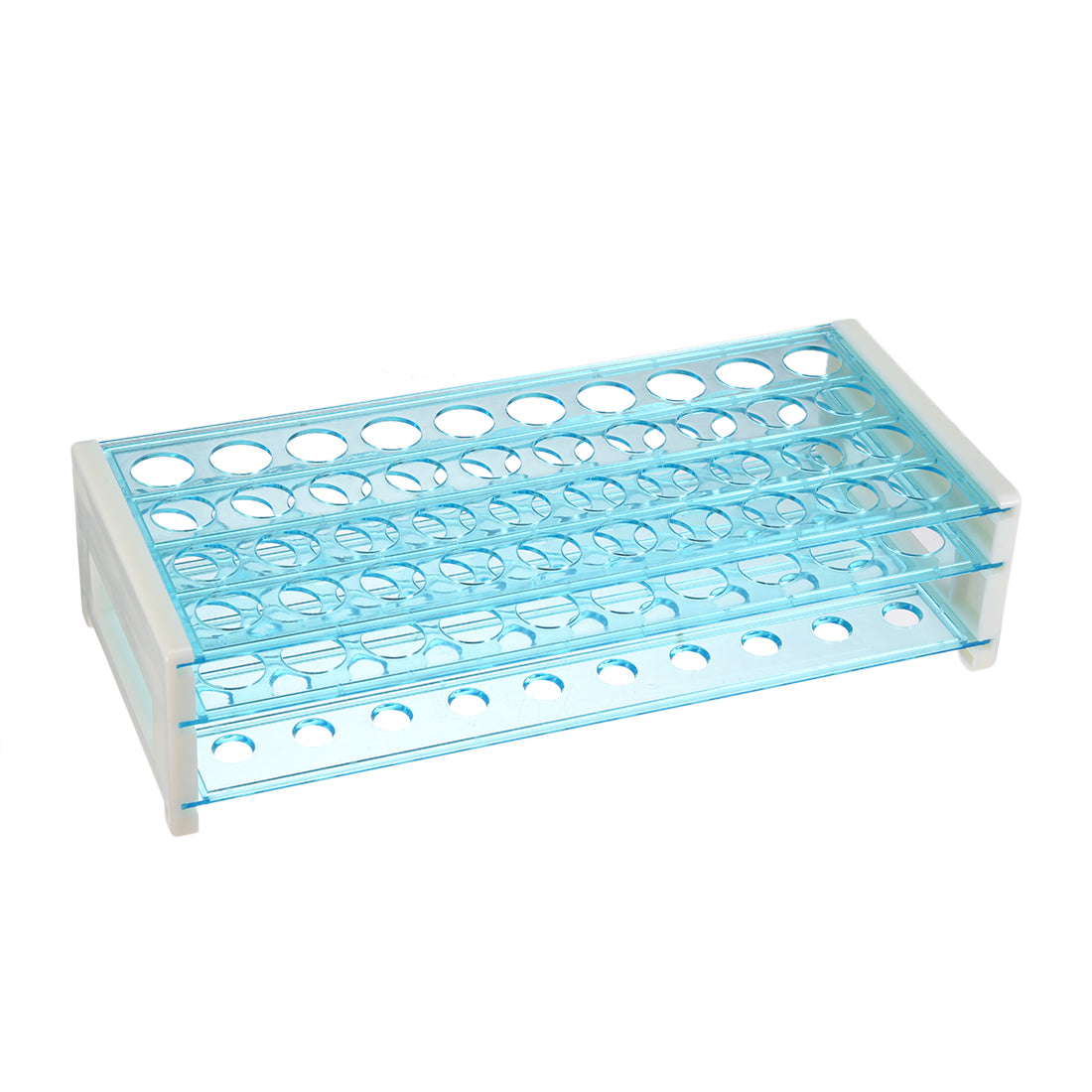 Harfington 18mm Hole Dia Tube Rack Polypropylene 40-Well Blue for 0.5ml, 1.5ml, 1.8ml