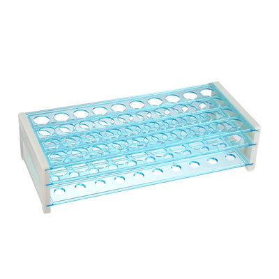 Harfington 18mm Hole Dia Tube Rack Polypropylene 40-Well Blue for 0.5ml, 1.5ml, 1.8ml