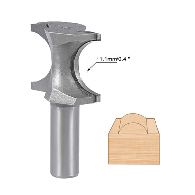Harfington Half Round End Mill Router Bit Bullnose Grooving Carbide for Woodworking Engraving Edge Trimmer