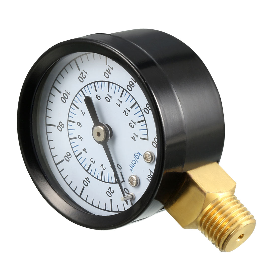 Harfington 0-200 PSI/0-14kg/cm² Dual Scale , 1.8" Dial , 1/4" NPT Male Bottom Mount 3pcs