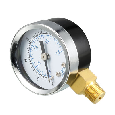 Harfington 0-30 Psi/0-2 Bar Dual Scale , 1.4" Dial , 1/8" BSPT Male Bottom Mount