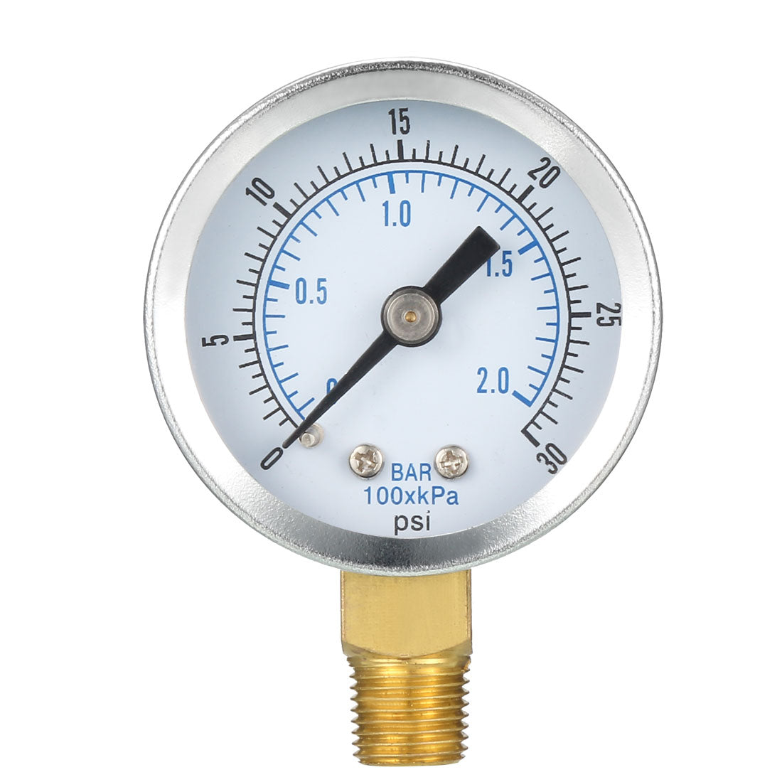 Harfington 0-30 Psi/0-2 Bar Dual Scale , 1.4" Dial , 1/8" BSPT Male Bottom Mount