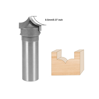 Harfington Router Bit 1/2 Shank 3/4 inch Dia Tapered End Mill, Carbide for Woodworking Engraving Machine Edge Trimme