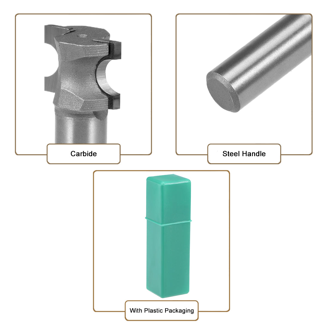 Harfington Half Round End Mill Router Bit Bullnose Grooving Carbide for Woodworking Engraving Edge Trimmer