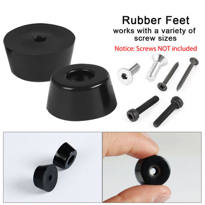 Harfington 18pcs Rubber Feet Bumper Buffer Cabinet Leg Pad Desk Protector with Metal Washer