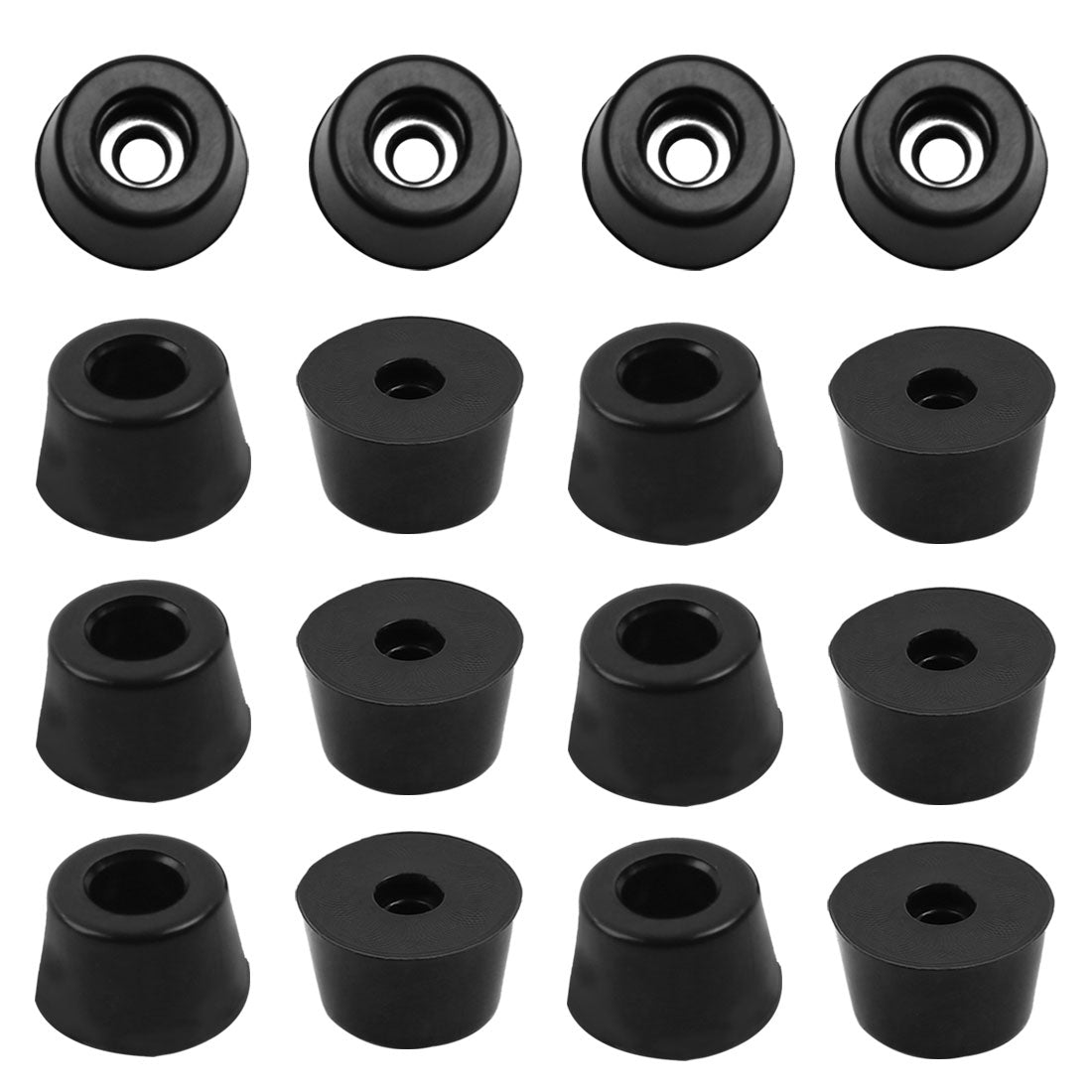 Harfington 16pcs Rubber Feet Bumper Buffer Table Chair Leg Pad Protector with Metal Washer
