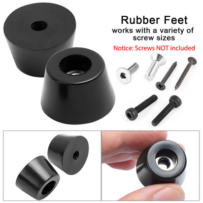 Harfington 14pcs Rubber Feet Bumper Buffer Cabinet Leg Pad Desk Protector with Metal Washer