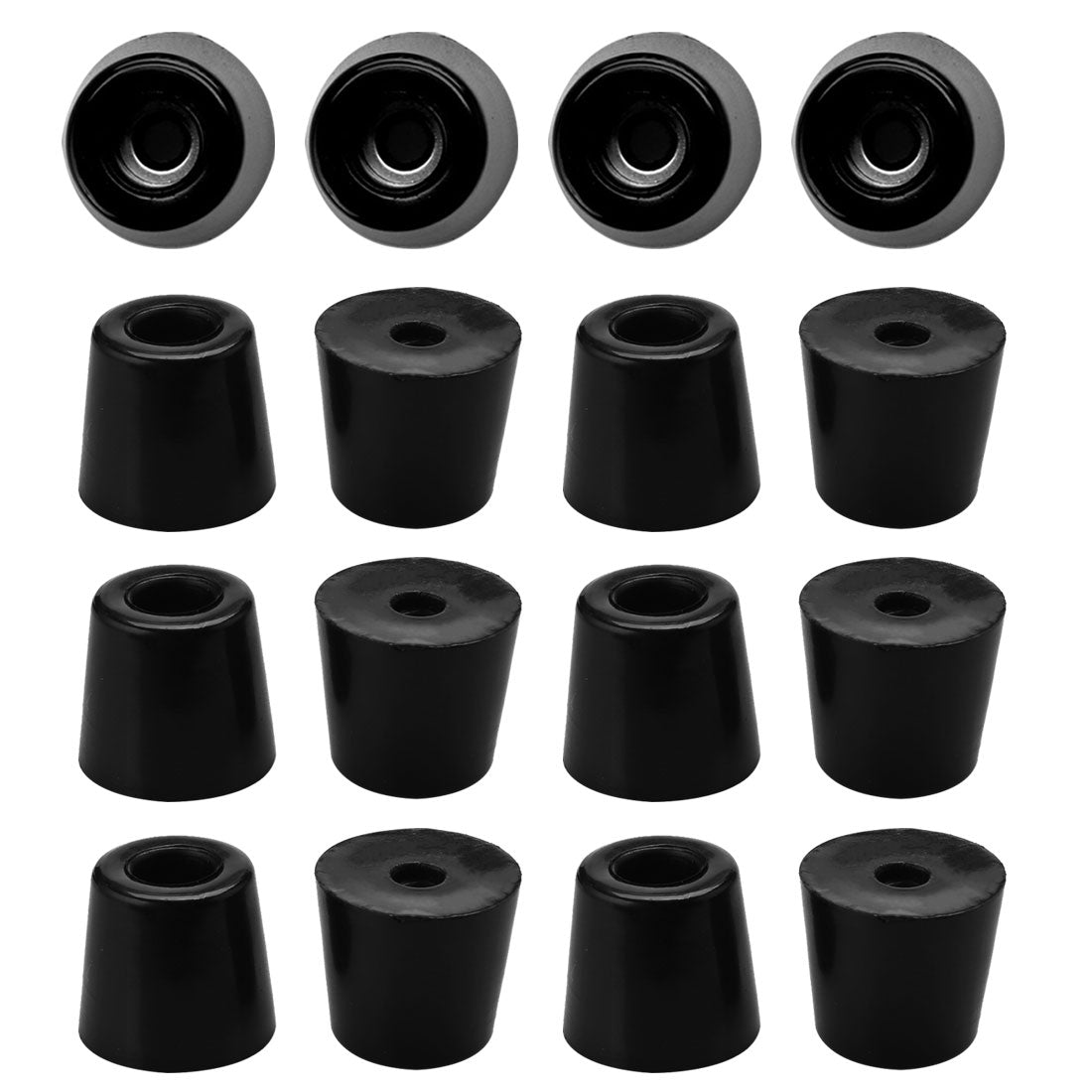 Harfington 16pcs Rubber Feet Bumper Buffer Cabinet Leg Pad Desk Protector with Metal Washer