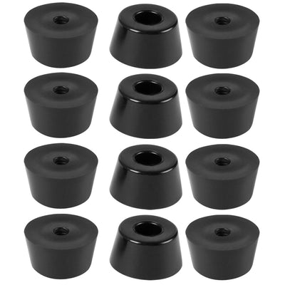 Harfington 12pcs Rubber Feet Bumpers Buffer Feet Furniture Table Cabinet Leg Pads Anti-slip with Metal Washer, D24x20xH13mm
