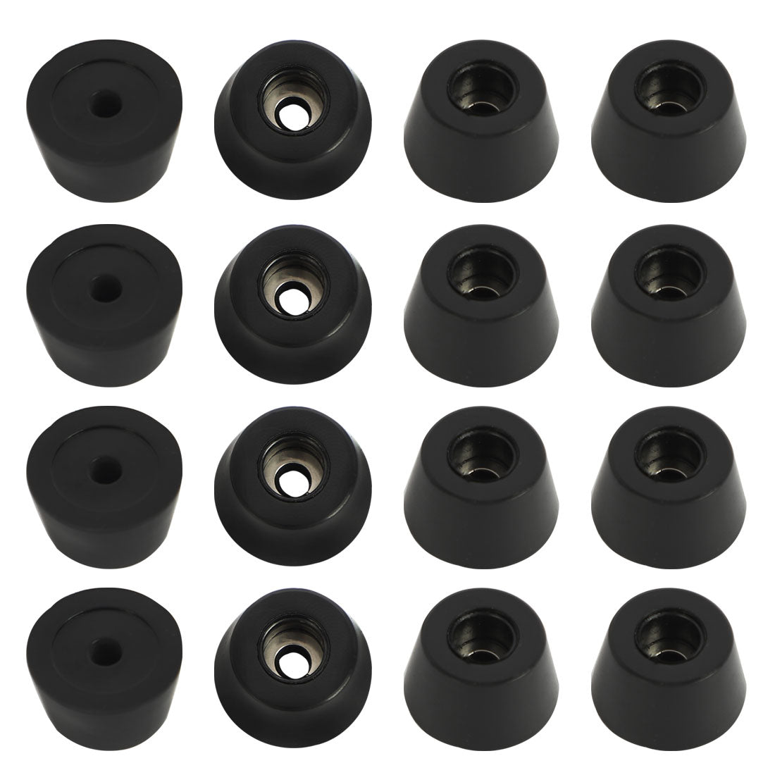 Harfington 16pcs Rubber Feet Bumper Buffer Cabinet Leg Pad Desk Protector with Metal Washer