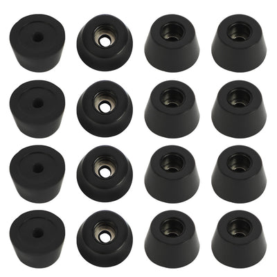 Harfington 16pcs Rubber Feet Bumper Buffer Cabinet Leg Pad Desk Protector with Metal Washer