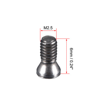 Harfington M2.5x6mm Torx Screws For Replaces Carbide Insert CNC Lathe Tool 12.9 Grade Alloy Steel 10pcs