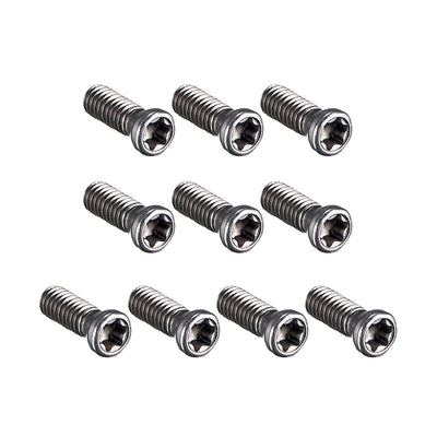 Harfington M2.5x8mm Torx Screws For Replaces Carbide Insert CNC Lathe Tool 12.9 Grade Alloy Steel 10pcs