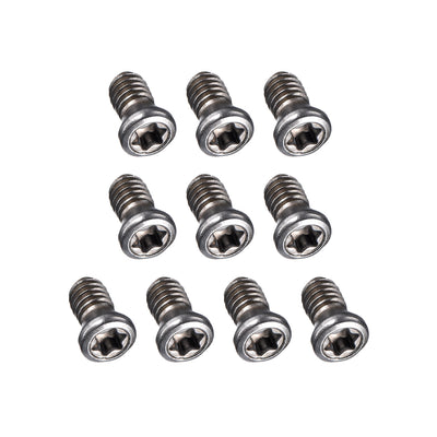 Harfington M4x8mm Torx Screws For Replaces Carbide Insert CNC Lathe Tool 12.9 Grade Alloy Steel 10pcs