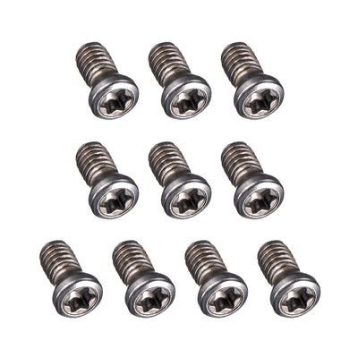 Harfington M4x9mm Torx Screws For Replaces Carbide Insert CNC Lathe Tool 12.9 Grade Alloy Steel 10pcs