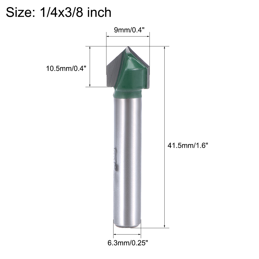 Harfington Router Bits 1/4 Shank 90 Degree V Type End Mill, Carbide for Woodworking Engraving Edge Trimmer