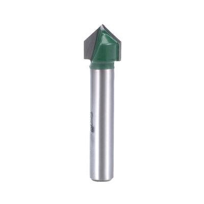 Harfington Router Bits 1/4 Shank 90 Degree V Type End Mill, Carbide for Woodworking Engraving Edge Trimmer