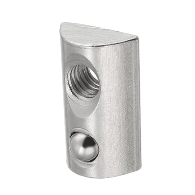 Harfington Roll-In Spring M6 T Nut, Roll Ball Elastic Nuts for 4040 Series Aluminum Extrusion Profile, 12 Pcs