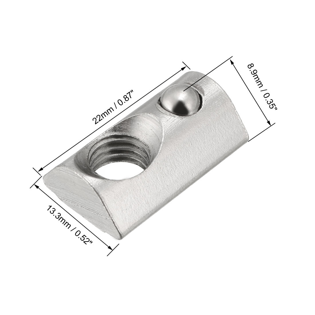 Harfington Aluminum Extrusion Profile Roll-In Spring M4 T Nuts