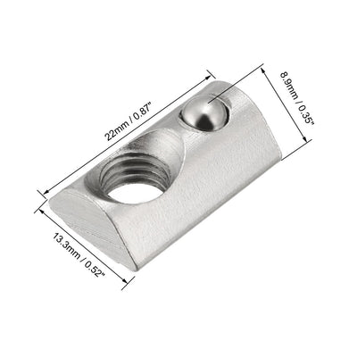 Harfington Aluminum Extrusion Profile Roll-In Spring M4 T Nuts