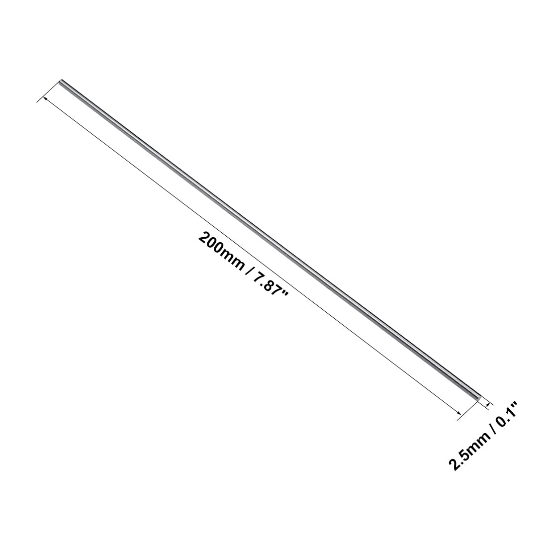 Harfington Round Rod 200mm Length HSS Lathe Bar Stock DIY Craft Tool 2 Pcs