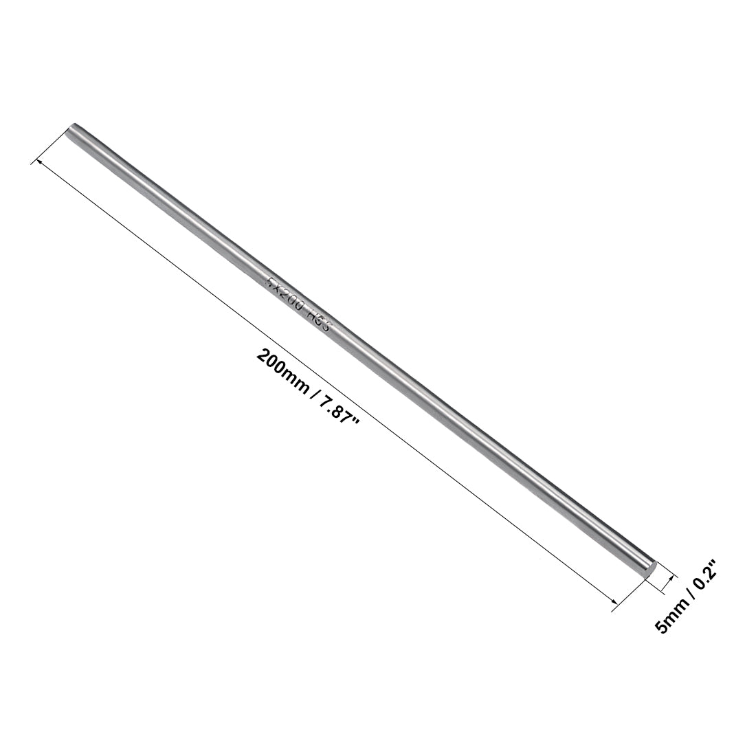 Harfington Round Rod 200mm Length HSS Lathe Bar Stock DIY Craft Tool 2 Pcs