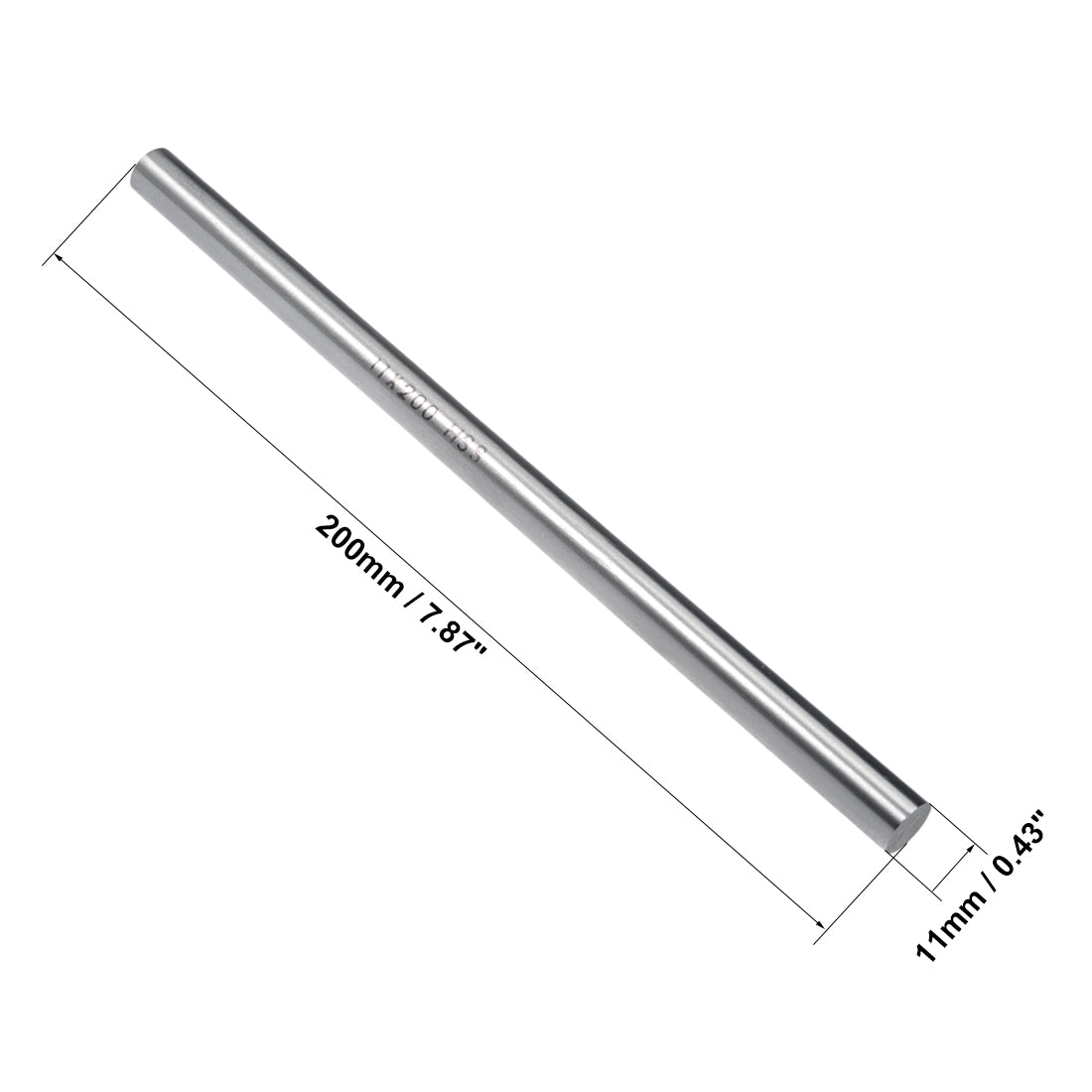 Harfington Round Rod 200mm Length HSS Lathe Bar Stock DIY Craft Tool 2 Pcs