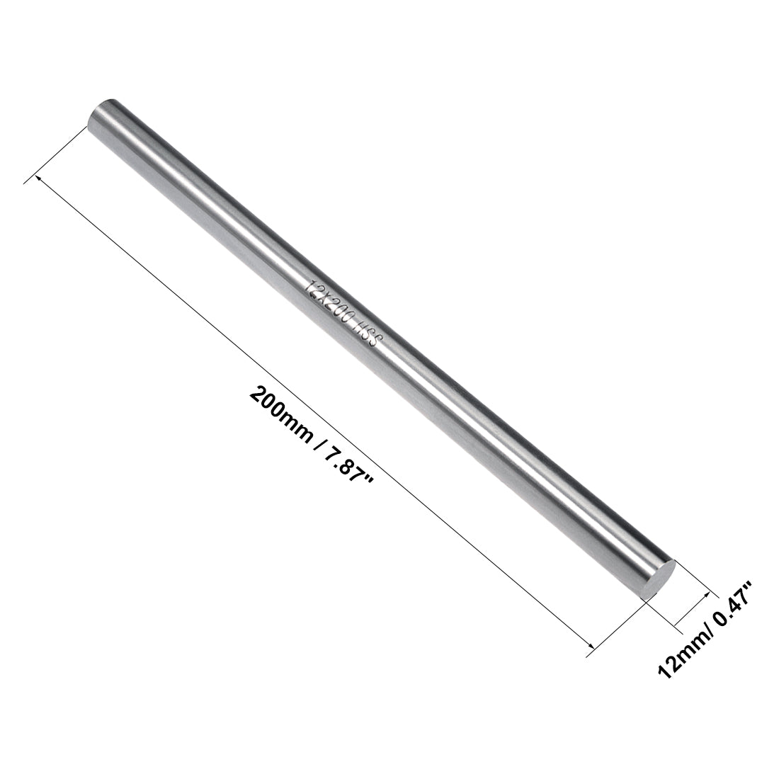 Harfington Round Rod 200mm Length HSS Lathe Bar Stock DIY Craft Tool 2 Pcs