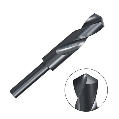 Harfington Reduced Shank Drill Bit 21mm HSS 6542 Black Oxide with 1/2 Inch Straight Shank