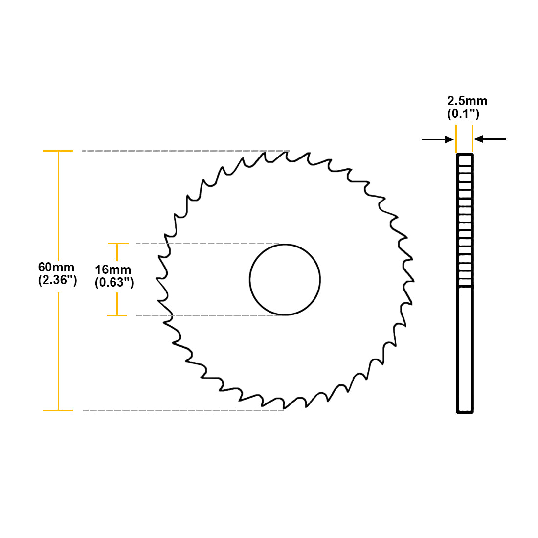 Harfington HSS Saw Blade 36 Tooth Circular Cutting Wheel