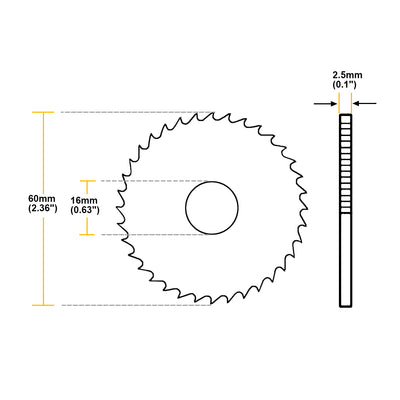 Harfington HSS Saw Blade 36 Tooth Circular Cutting Wheel