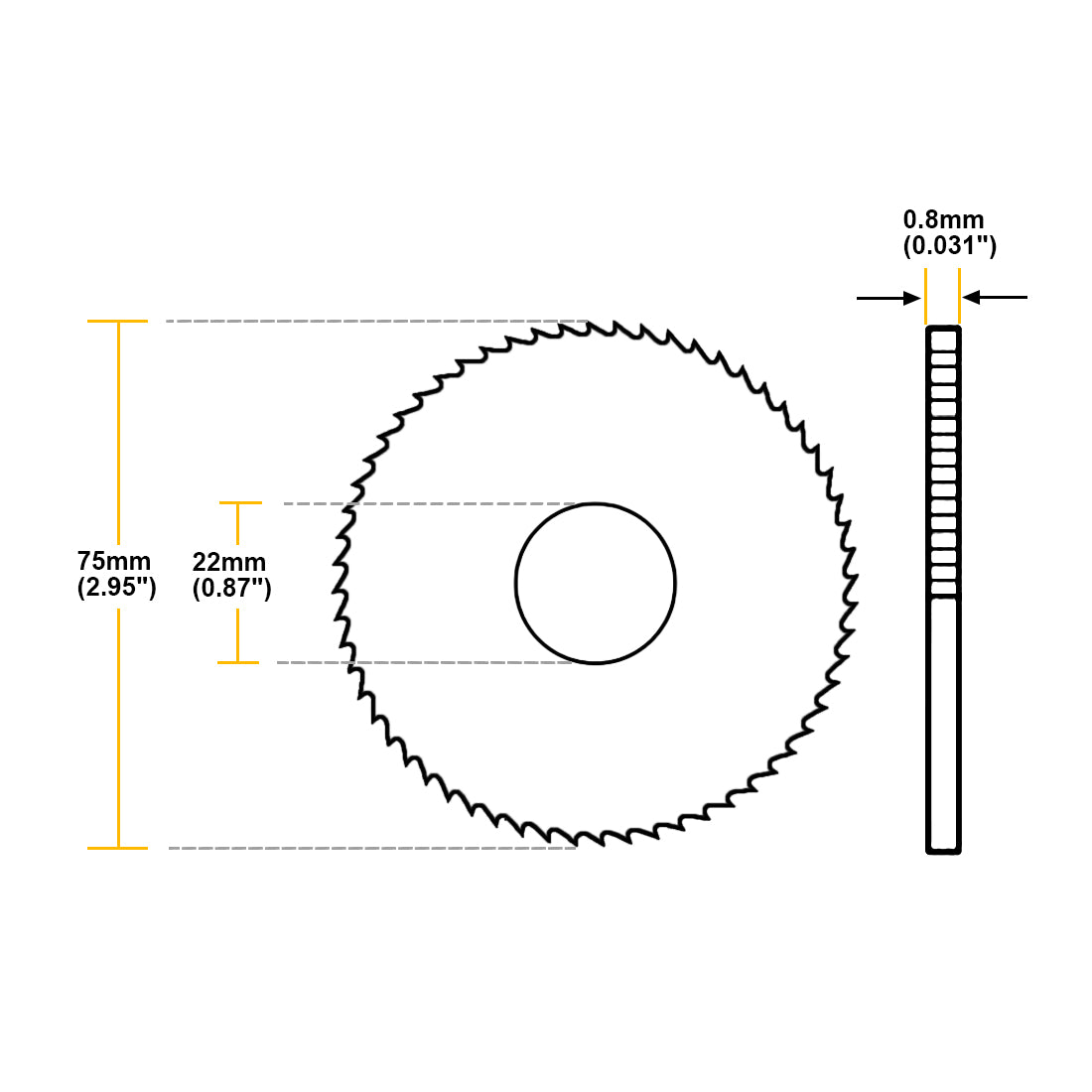 Harfington HSS Saw Blade 60 Tooth Circular Cutting Wheel