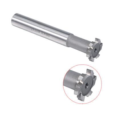 Harfington HSSAL T Slot End Mill Milling Cutter 6 Flutes