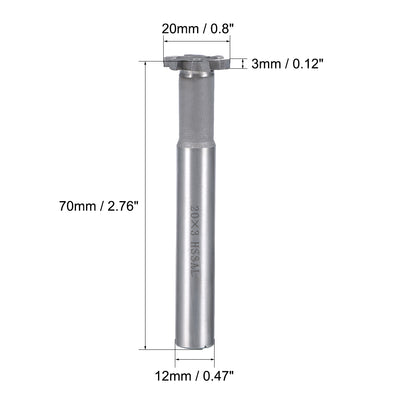Harfington HSSAL T Slot End Mill Milling Cutter 6 Flutes