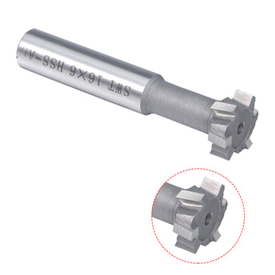 Harfington HSSAL T Slot End Mill Milling Cutter 6 Flutes