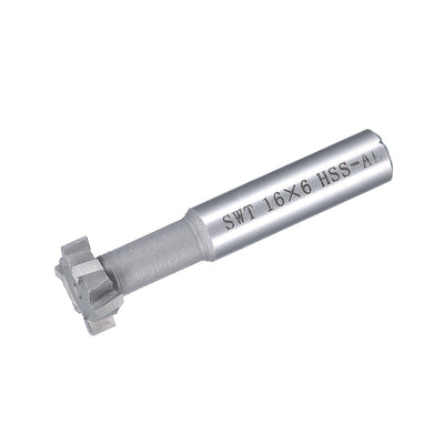 Harfington HSSAL T Slot End Mill Milling Cutter 6 Flutes