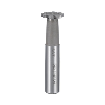 Harfington HSS-Al T Slot End Mill Milling Cutter 8 Flutes 25mm Cutting Dia 4mm Depth