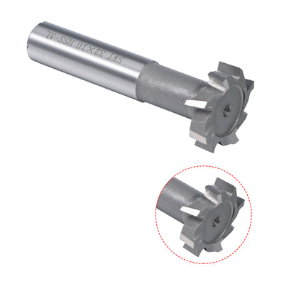 Harfington HSSAL T Slot End Mill Milling Cutter 8 Flutes 32mm Cutting Dia 10mm Depth
