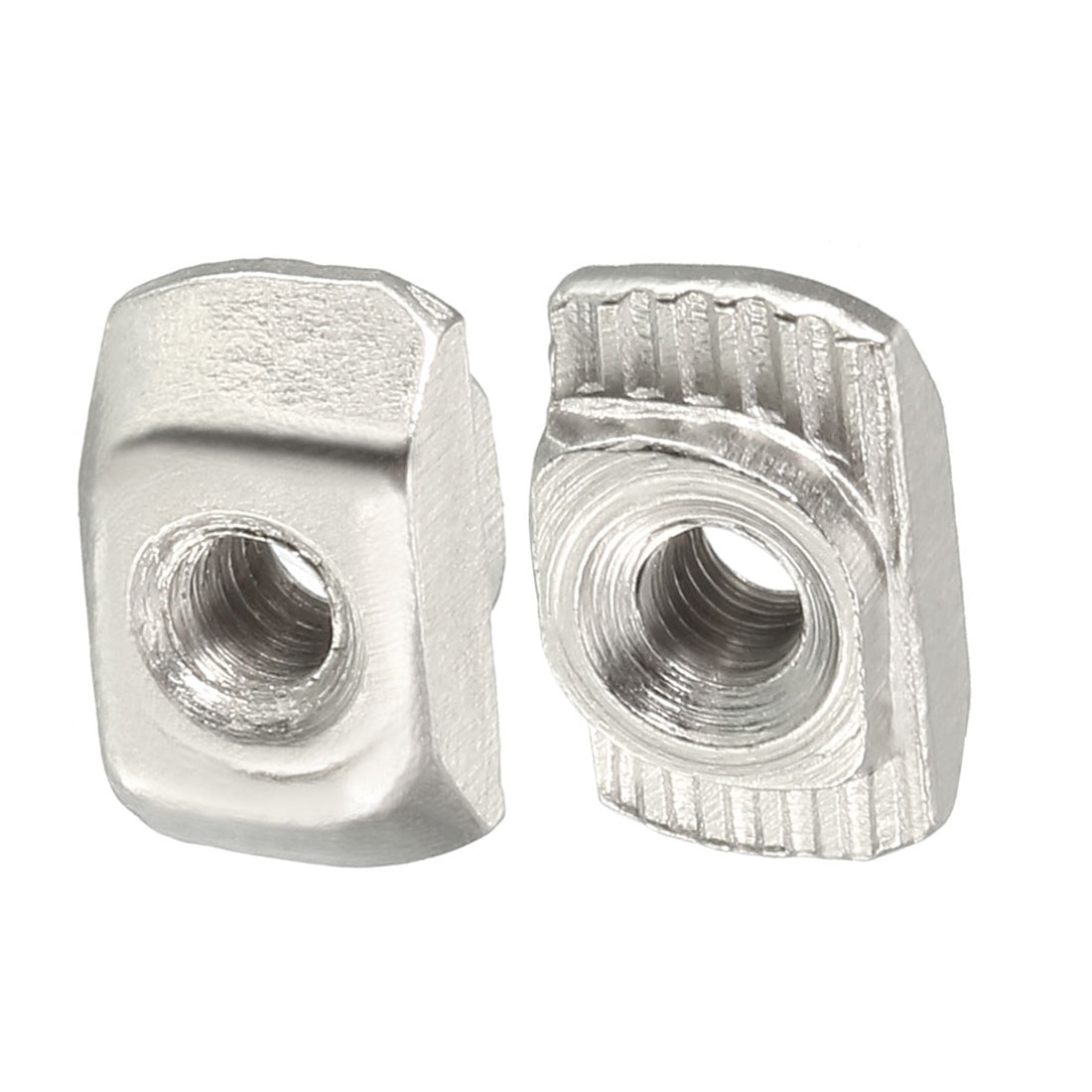 Harfington Sliding T Slot Nuts,  Half Round Roll In T-Nut for 2020 Series Aluminum Extrusion Profile, Carbon Steel Nickel-plated, 50 Pcs