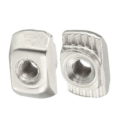 Harfington Sliding T Slot Nuts,  Half Round Roll In T-Nut for 2020 Series Aluminum Extrusion Profile, Carbon Steel Nickel-plated, 50 Pcs